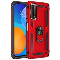 Páncélozott telefontok a Huawei P Smart 2021, Nox Case Ring, piros