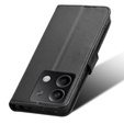 Pattintható tok a Xiaomi Redmi Note 13 5G, Wallet Smart Magnet, fekete