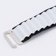 Nylon szíj Apple Watch 1/2/3/4/4/5/6/7/8/SE/ULTRA 42/44/45/45/49mm, fekete / fehér