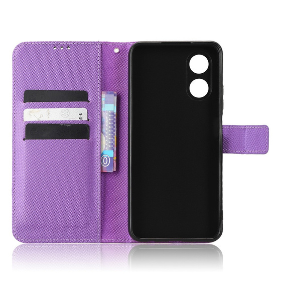 Pattintható tok a Oppo A17, Wallet Smart Magnet, lila