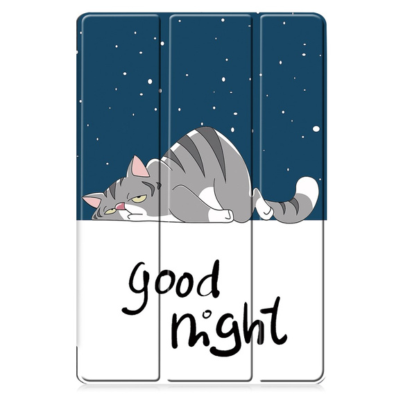 Tok Samsung Galaxy Tab S10 Lite / S10 FE / S9 FE, pánttal, sleeping cat