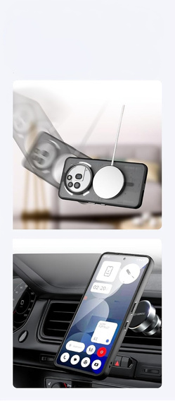 Tok Nothing Phone 3A Pro-hoz, MagSafe, ERBORD Matt Case, fekete