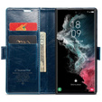 CASEME flip tok Samsung Galaxy S22 Ultra, Waxy Textured, kék