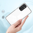 Tok Samsung Galaxy M34 5G, Fusion Hybrid, kameravédelemmel, átlátszó / fekete
