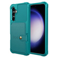 Tok Samsung Galaxy S23 FE, Card Holder Kickstand, zöld