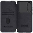 NILLKIN flip tok Samsung Galaxy S24 FE, CamShield Qin Pro, bőr, fekete