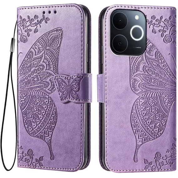 Pattintható tok a Realme Note 70T 4G, Butterfly, lila