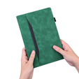 Tok Lenovo Tab M11, Classic, tolltartóval, zöld