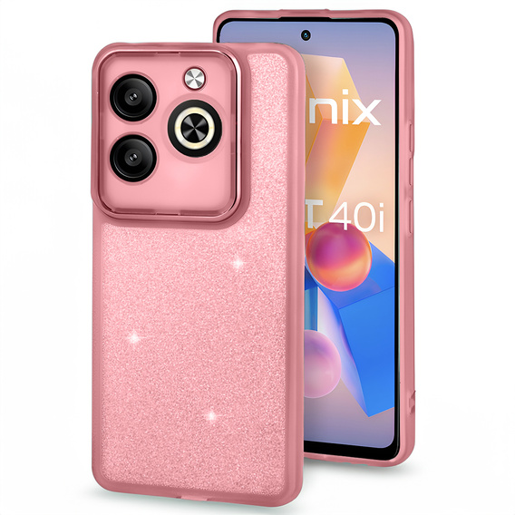 Telefontok a Infinix Hot 40i, Glittery Powder, rózsaszín