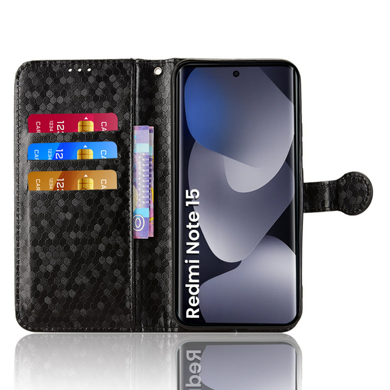 Wallet Rhombus flip tok Xiaomi Redmi Note 15 5G / Poco M8 5G készülékhez