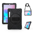 Páncélozott tok Samsung Galaxy Tab S6 T860/T865 iPad Pro 12.9 1, védő 360, hely a tollnak, fekete