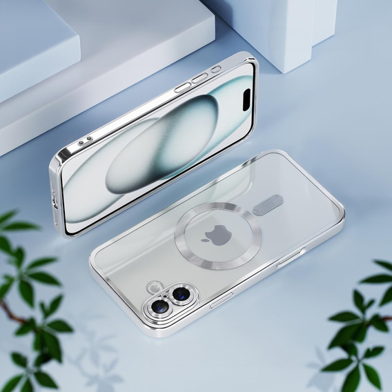 Tok iPhone 16-hoz, Electro MagSafe, ezüst + üveg a képernyőhöz