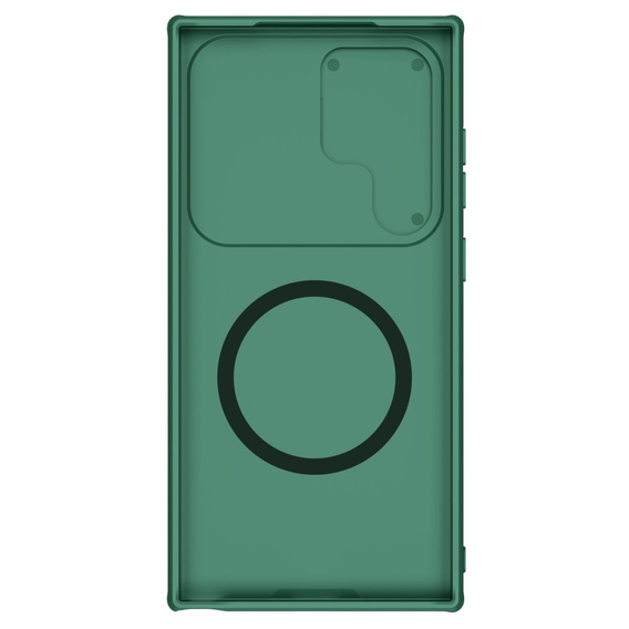 NILLKIN tok Samsung Galaxy S24 Ultra, szilikon CamShield tok MagSafe-hoz, zöld