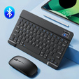 Tok + billentyűzet Apple iPad Pro 11" 5 gen. 2024, Leather Pen Slot TouchPad, fekete