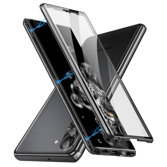 Tok Samsung Galaxy S23 Plus, Magnetic Dual Glass, fekete