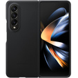 Eredeti Samsung tok Galaxy Z Fold 4 készülékhez, Leather Flip Cover, fekete