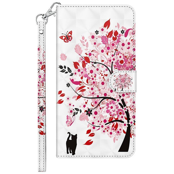 Pattintható tok a Xiaomi Redmi 13C / Poco C65, Wallet, Cat & Tree