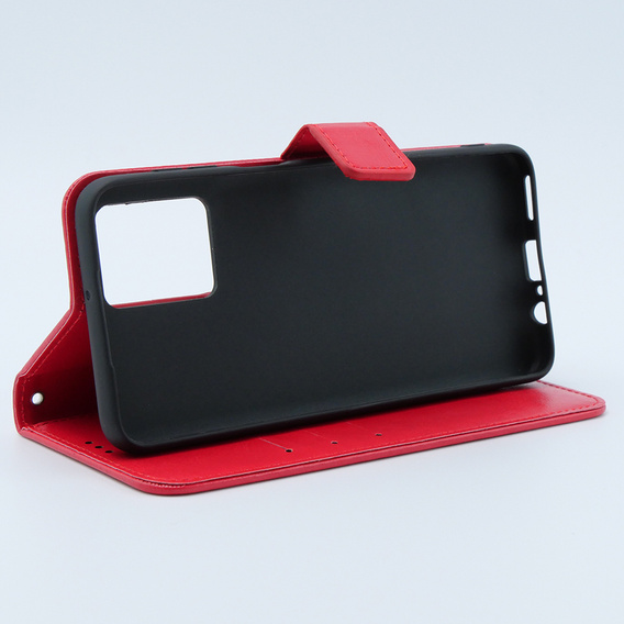 Pattintható tok a Motorola Moto G54 5G, Crazy Horse Wallet, piros