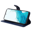 Pattintható tok a Samsung Galaxy A34 5G, Leather Wallet, sötétkék