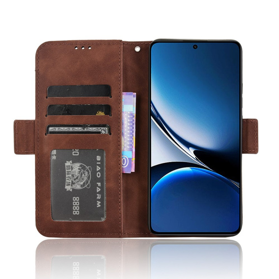 Pattintható tok a Xiaomi Poco X7 Pro 5G, Card Slot, barna