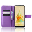Pattintható tok a Oppo Reno8 T 4G, Wallet Smart Magnet, lila