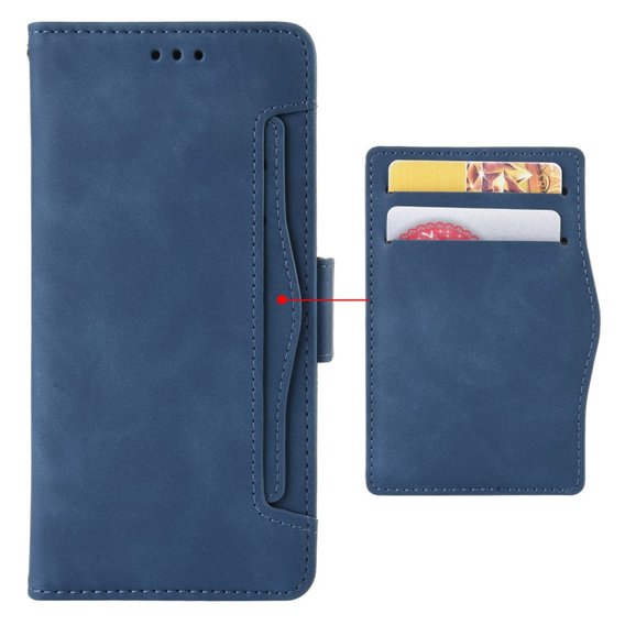 Pattintható tok a Xiaomi Redmi Note 13 5G, Card Slot, kék