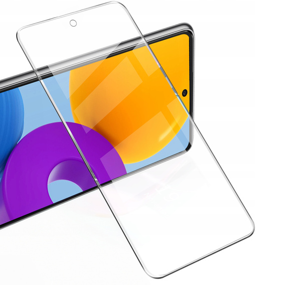 2x edzett üveg a Samsung Galaxy M52, ERBORD 9H Hard Glass a képernyőn