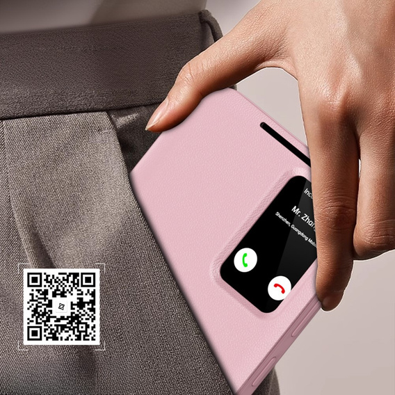 Flip tok Samsung Galaxy A55 5G, Smart View Wallet, rózsaszín