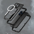 IP68 vízálló tok iPhone 14 Pro készülékhez, SHELLBOX MagSafe, fekete