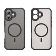 Tok iPhone 17 készülékhez, MagSafe-hoz, kameravédelemmel, színezett, fekete szegéllyel