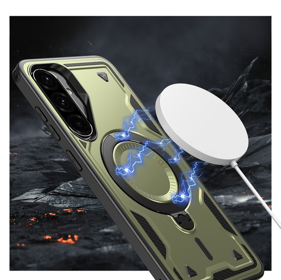 Tok Samsung Galaxy A56, Military MagSafe, zöld