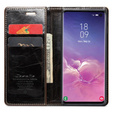 CASEME flip tok Samsung Galaxy S10+ Plus, Waxy Textured, kávé