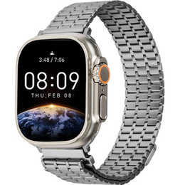 Acél karperec Apple Watch 1/2/3/4/4/5/6/7/8/SE/ULTRA 42/44/45/45/49 MM - szürke