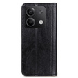Telefontok a Xiaomi Redmi Note 13 5G, Wallet Litchi Leather, fekete