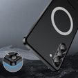Kameravédő tok Samsung Galaxy S23 FE, CamShield MagSafe, átlátszó / fekete