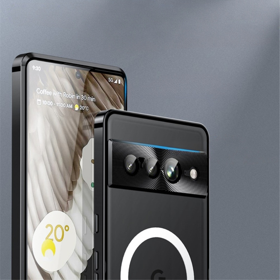 Kameravédő tok Google Pixel 8 Pro, CamShield MagSafe, átlátszó / fekete