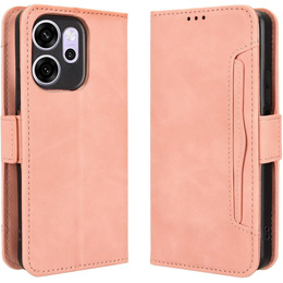 Flip tok Oppo Reno 14F, Kártya slot, pénztárca, rózsaszín, rózsaszín