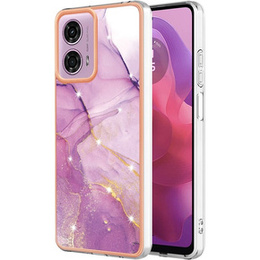 Védő tok Motorola Moto G24 / G24 Power / G04, Marble Slim Case, lila
