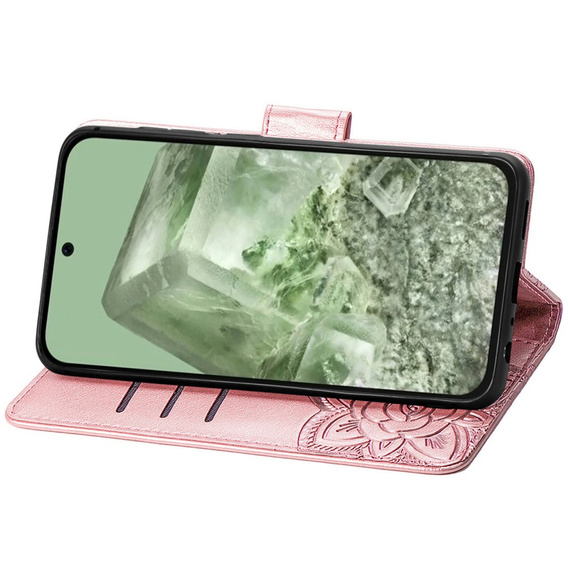 Pattintható tok a Google Pixel 8A, Butterfly, rózsaszín rose gold