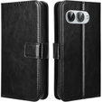 Pattintható tok a T Phone 3 5G, Crazy Horse Wallet, fekete