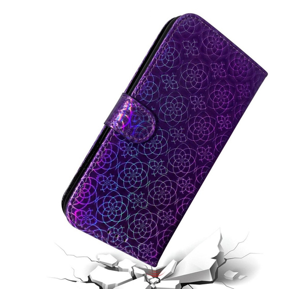 Pattintható tok a Oppo A17, Wallet mandala, lila