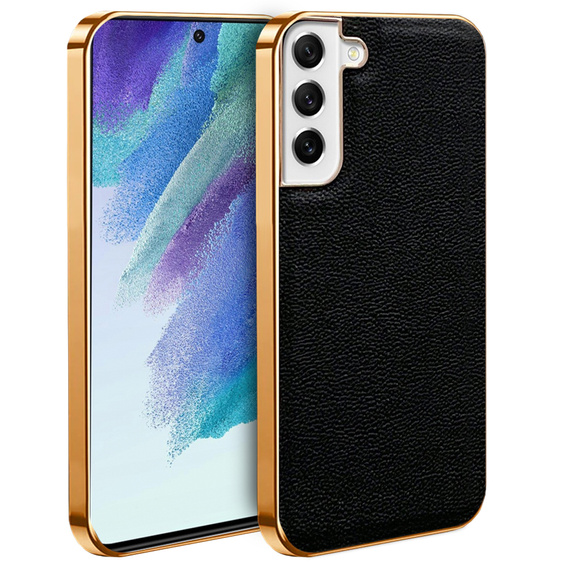Telefontok a Samsung Galaxy S21 FE 5G, Cowhide Leather, fekete