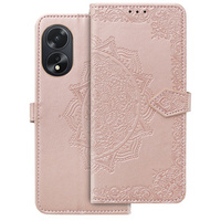 Pattintható tok a Oppo A58 4G, Mandala, rózsaszín rose gold