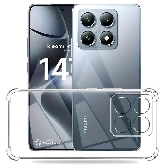 Telefontok a Xiaomi 14T Pro, Dropproof, átlátszó