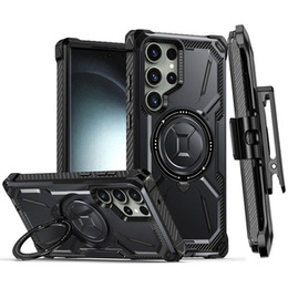 Telefontok a Samsung Galaxy S23 Ultra, Heavy Duty Ring Belt Clip, fekete