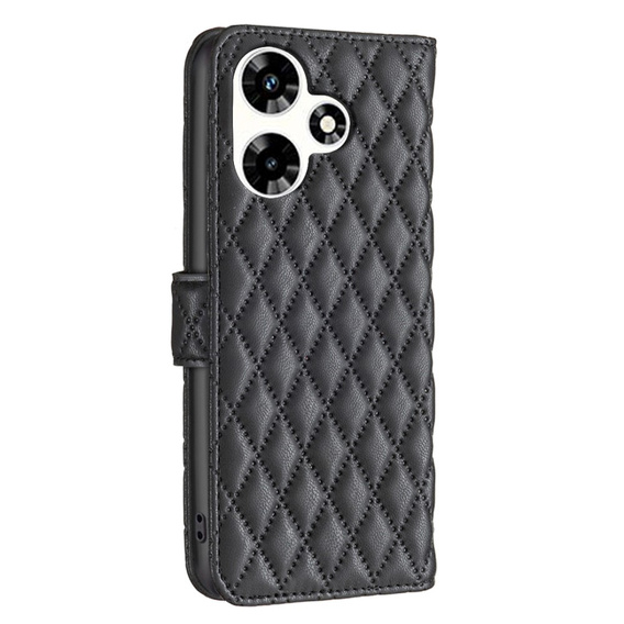 Pattintható tok a Infinix Hot 30, Wallet, BINFEN COLOR, fekete