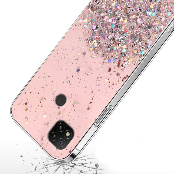Telefontok a Xiaomi Redmi 9C, Glittery, rózsaszín