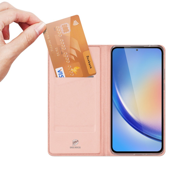 Dux Ducis Telefontok a Samsung Galaxy A35 5G, Skinpro, rózsaszín rose gold