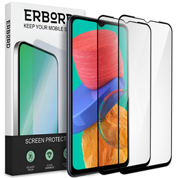 2x edzett üveg a Samsung Galaxy M33/M12/A32/A12 5G, ERBORD 3D teljes képernyő
