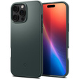 Spigen tok iPhone 16 Pro készülékhez, Thin Fit Mag, zöld + 9H edzett üveg
